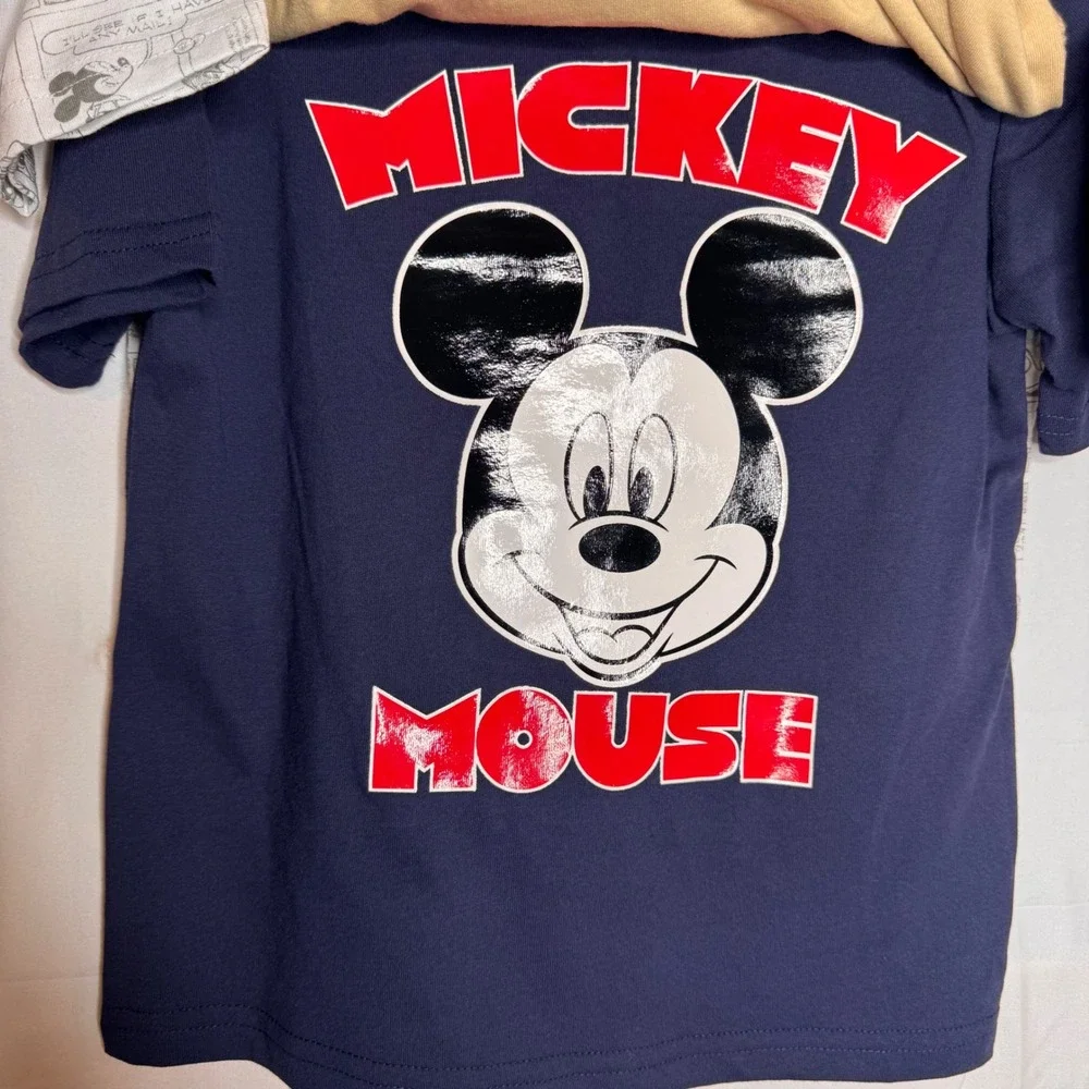 NWT Disney Mickey Mouse and Friends Kids 4-Pack Graphic Tees Boy's Size 6